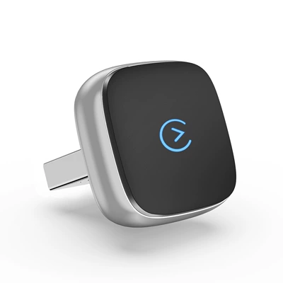New Cross-Border Apple Wired Simsiz CarPlay və Android Auto - mini-square-metal-silver-overseas-version-apple-android-2-in-1