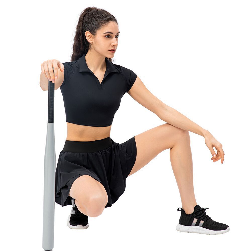 Spring And Summer Women's Sports Short Skirt,Loose Running Skirt,Fake Two-piece Anti-exposure Fitness Skirt Pants