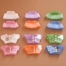 毛线帽适用17厘米拉布布公仔一二三代搪胶娃娃帽子玩偶针织帽配饰