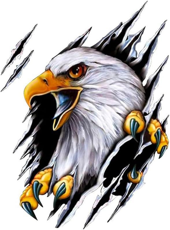 3D llama águila etiqueta engomada del coche de carreras pegatina resistente a los arañazos capucha cuerpo del coche etiqueta engomada del PVC etiqueta engomada de la insignia del coche