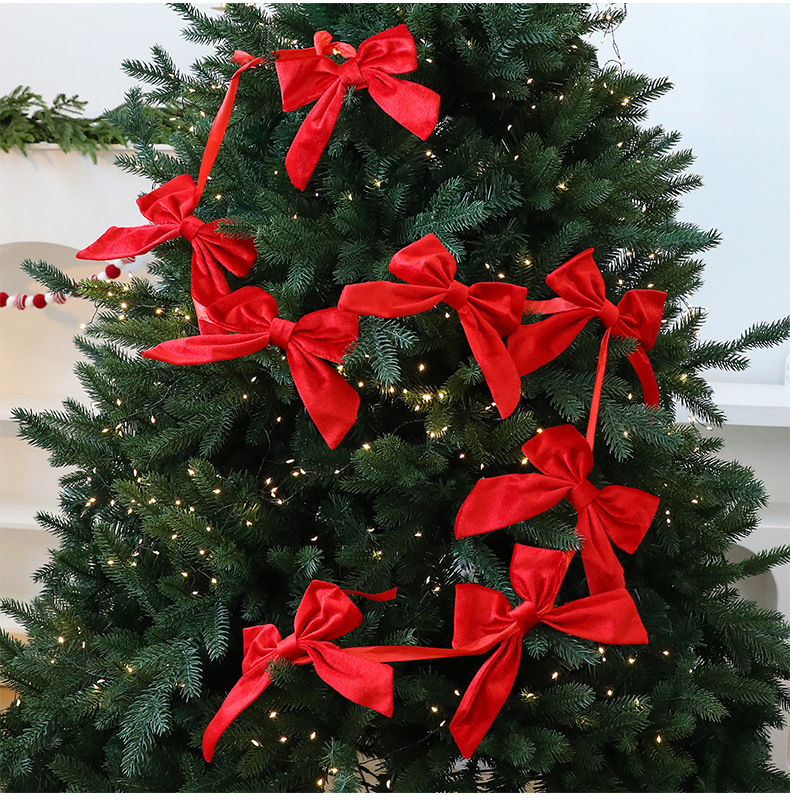 Christmas Bow Bunting Garland – Decorative Holiday Banner For Trees, Windows & Festive Displays_voghion.com