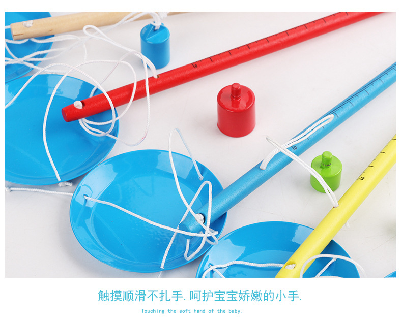 跨境木质秤杆儿童玩具木制天平秤称重教具认知工具动手摆地摊批发详情图17