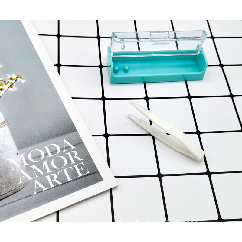 Contact lens case large clip couple box beauty pupil box care box accessories with soft silicone cap convenient simple style