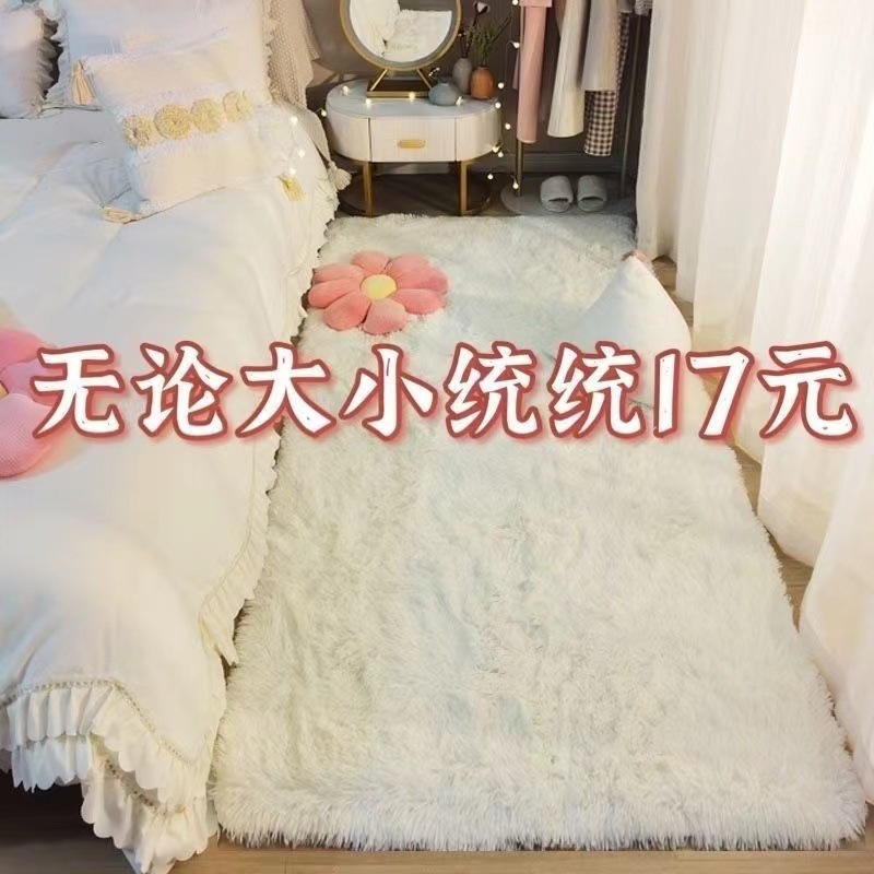Thick carpet bedroom full living room coffee table blanket bedside…