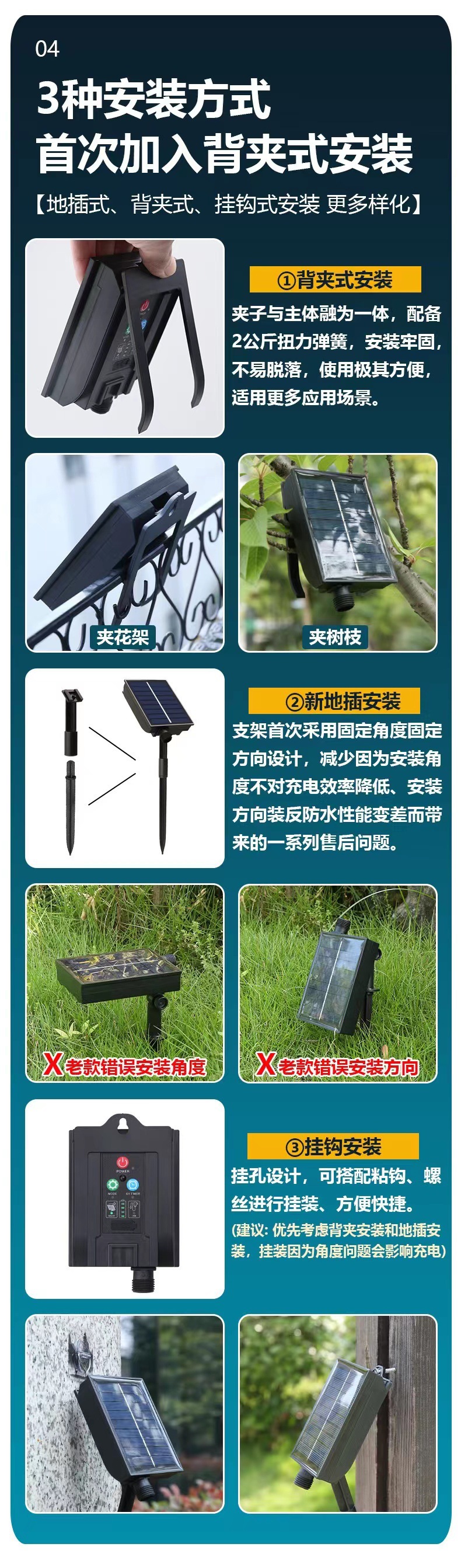 户外太阳能LED露营帐篷氛围灯串营地室内装饰水晶气泡球彩灯闪灯详情36