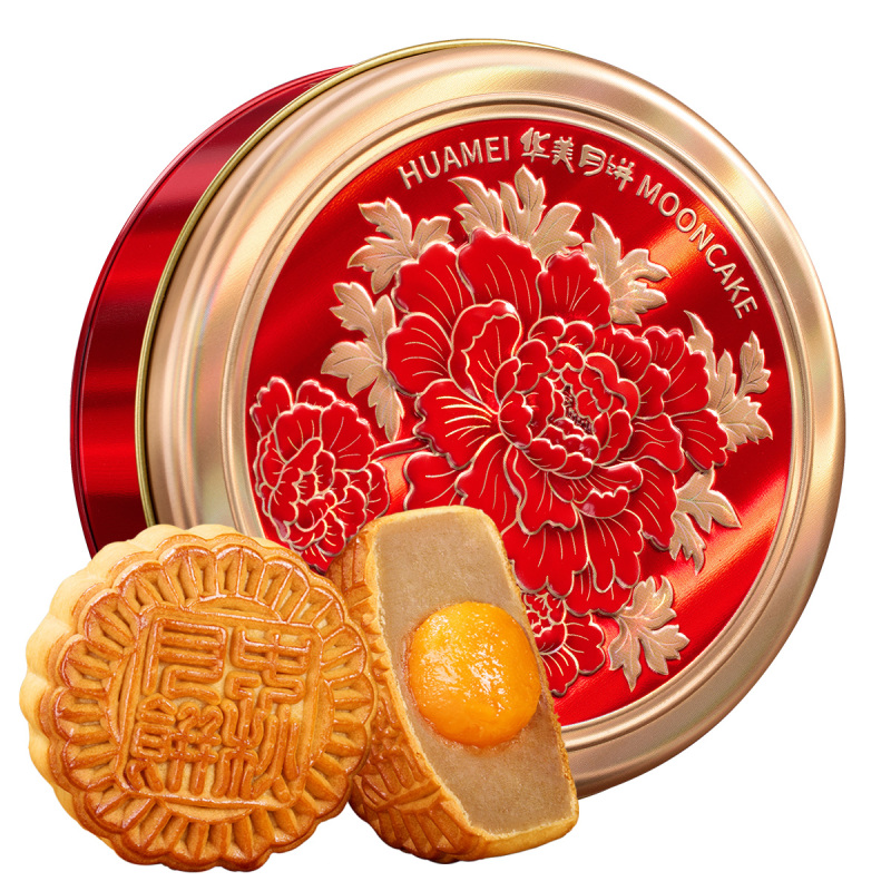华美月饼蛋黄纯白蓉散装经典传统罐装广式老式传统中秋送礼品团购|undefined