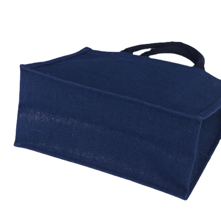 Mismo estilo de yute buena bolsa de compras de protección del medio ambiente bolso de lino Muji bolso de lino en stock sin imprimir