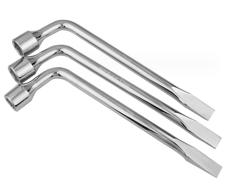 Llave de neumático Tipo L retráctil de ahorro de mano de obra llave de coche desmontaje llave de neumático herramienta de reparación de automóviles