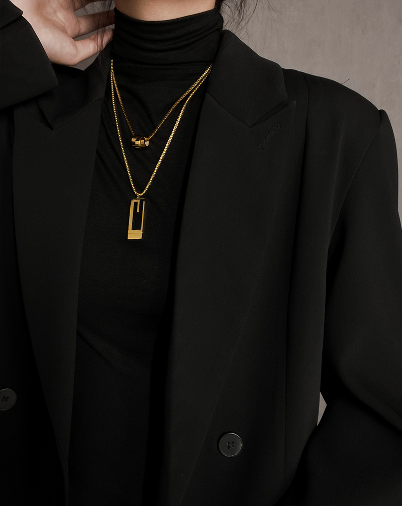 Designer Style Design High Grade Sweater Chain Jewelry Light Luxury Double Layer Long Necklace Accessories_voghion.com