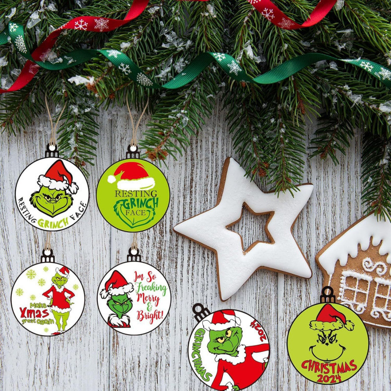 圣诞木制装饰品悬挂圣诞木质装饰圣诞木质标志小矮人饰品家居装饰