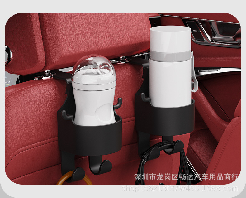Car-Mounted Drink Holder, Multifunctional Car Window Back Seat Hanging Ashtray Holder, In-Car Cup Holder, Car Storage Box