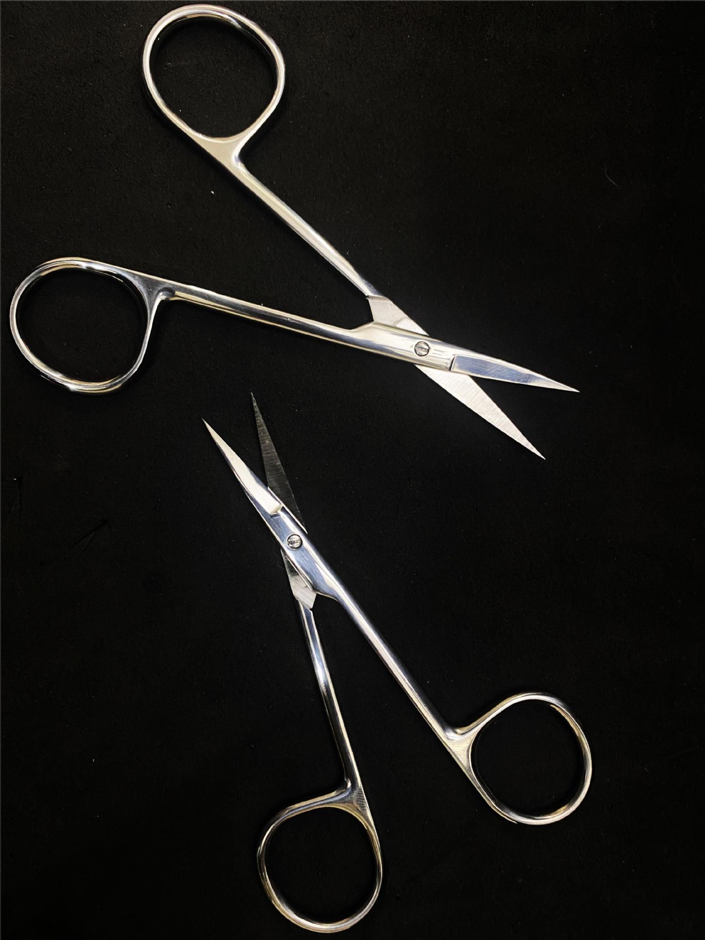 Factory wholesale High-end Tip Elbow scissors major Beauty Scissors multi-function Eyebrow scissors Cross border Specifically for Makeup