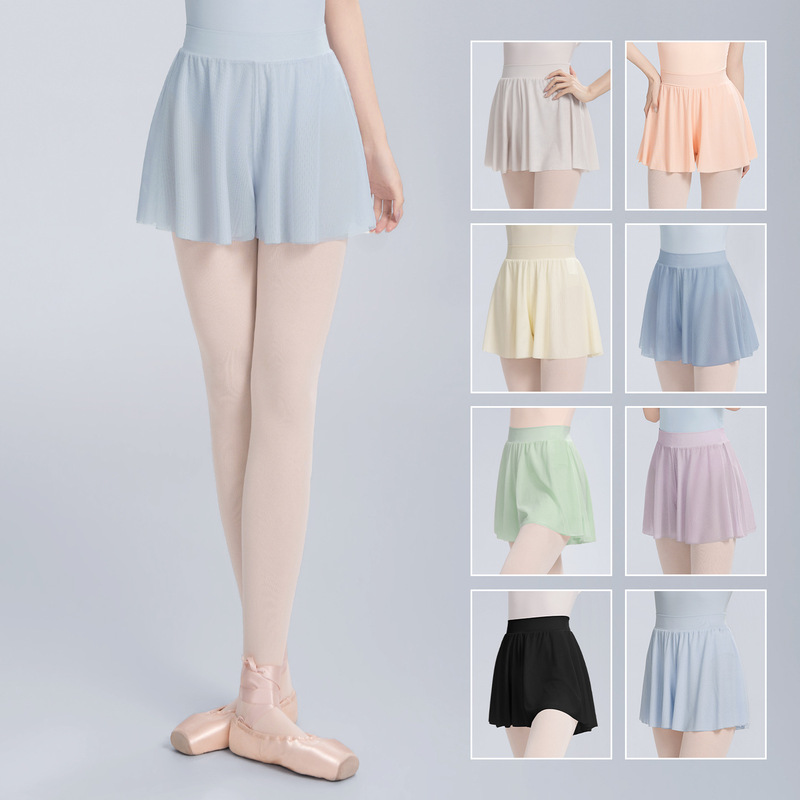 Dance Pants Women's Summer Elasticated Waist Soft Net Dance Shorts Adult Ethnic Chinese Dance Practice Clothes Body Dance Pants Dance Pants Women's Summer Elasticated Waist Soft Net Dance Shorts Adult Ethnic Chinese Dance Practice Clothes Body Dance Pants
