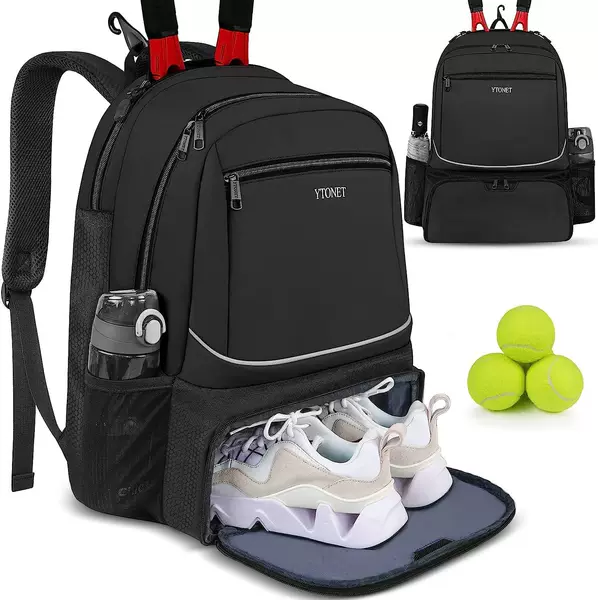Outdoor Sports Backpack, Tennis Racket Special Bag, Pickleball Racket Bag, Double-Shoulder Racket Storage Bag, Badminton Tennis Bag