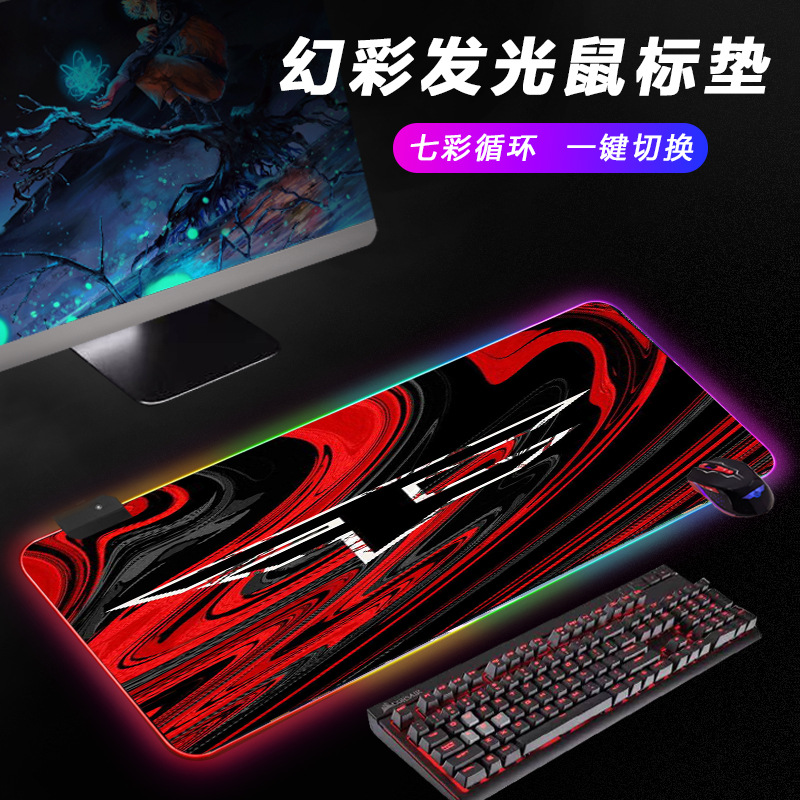 CSGO luminoso RGB mouse pad juego de impresión conjunto dos Simov negro Phantom e-sports Teclado de gran tamaño