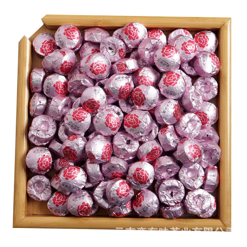 批发云南普洱茶 熟茶迷你小沱茶 勐海古树普洱 牡丹花沱茶叶 500g