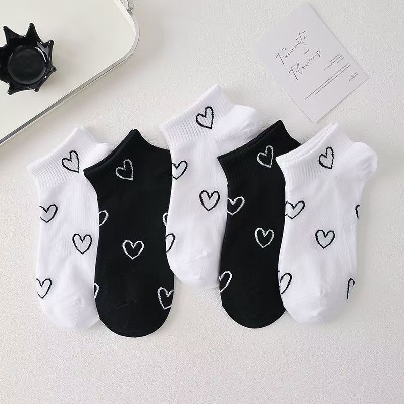 Calcetines Cortos de Algodón para Hombre, Estilo Artístico Moderno en Blanco y Negro, Calcetines Tobilleros, Venta al por Mayor del Fabricante de Zhuji