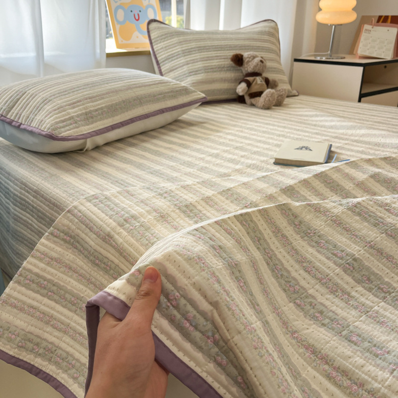 Tapa de cama de tatami de algodón de tres piezas de algodón puro 2025 nuevo estilo cuatro estaciones sábanas antideslizantes universales cubierta kang