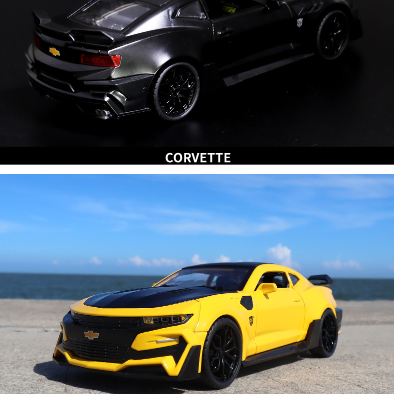 展示架恒腾大黄蜂跑车合金车模1：24科迈罗儿童仿真汽车模型玩具详情图13