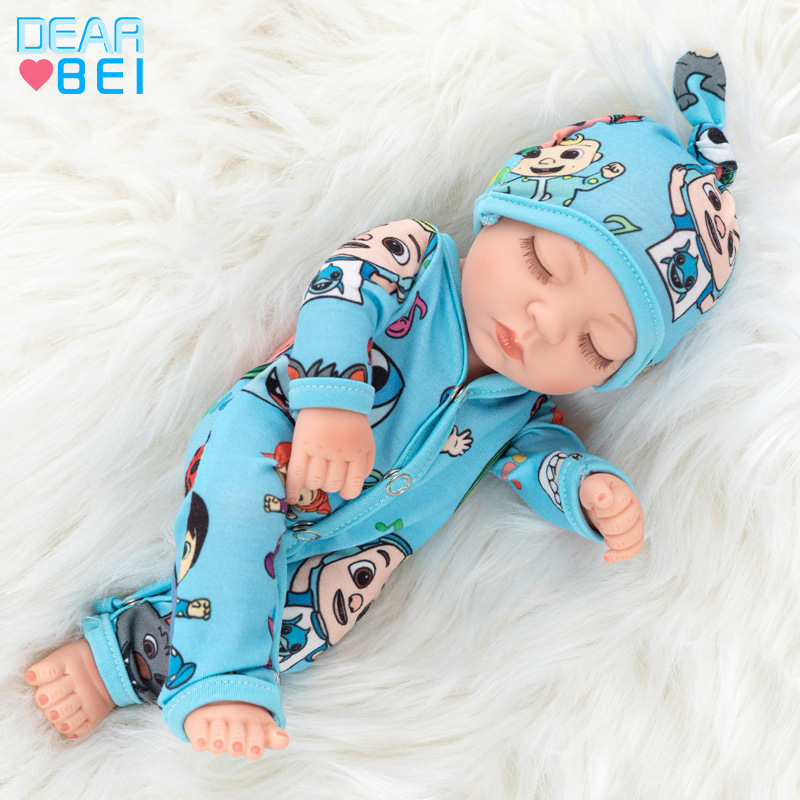 10-pulgadas muñeca de simulación de dormir lindo ojos cerrados renacer muñeca de vinilo muñeca al por mayor