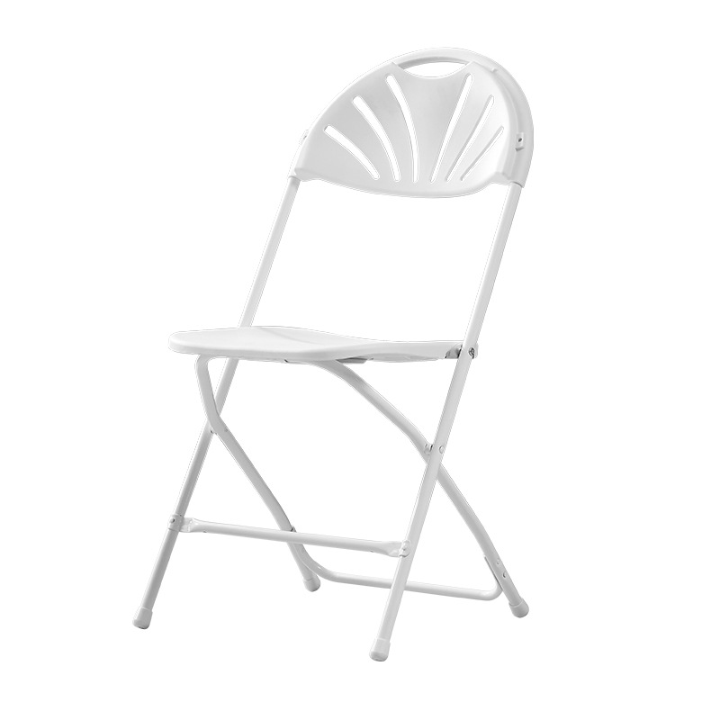 Silla plegable blanca simple Silla apilada Silla de lugar Silla de plástico al aire libre Silla de exhibición de eventos Silla de conferencia Silla de salón