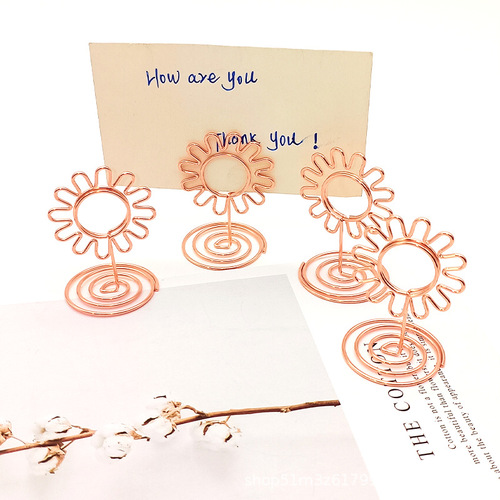 Sunflower Business Card Holder Desk Note Holder Cartoon Business Card Holder Gold Photo Frame Rose Gold Business Card Holder Wholesale