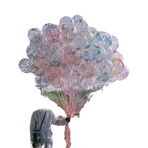 24-inch Internet celebrity printed wave ball floating balloon cartoon luminous balloon street stall night market stall supply