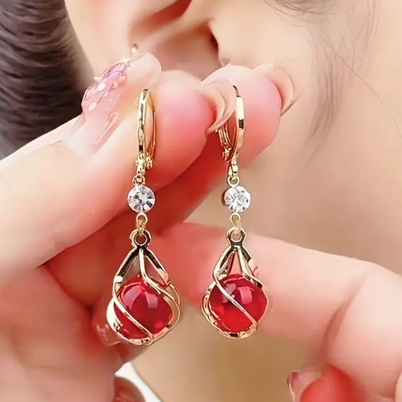 fashionable universal trend earrings drop-shaped