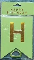 HAPPY BIRTHDAY fiesta de cumpleaños en inglés diseño diagonal de bandera de cola de mermaid letras banderas de color