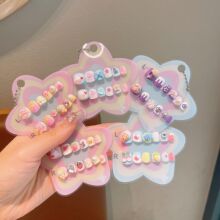 兔子花朵宝宝穿戴甲卡通迷你美甲甲片小女孩可爱防水女童指甲贴片