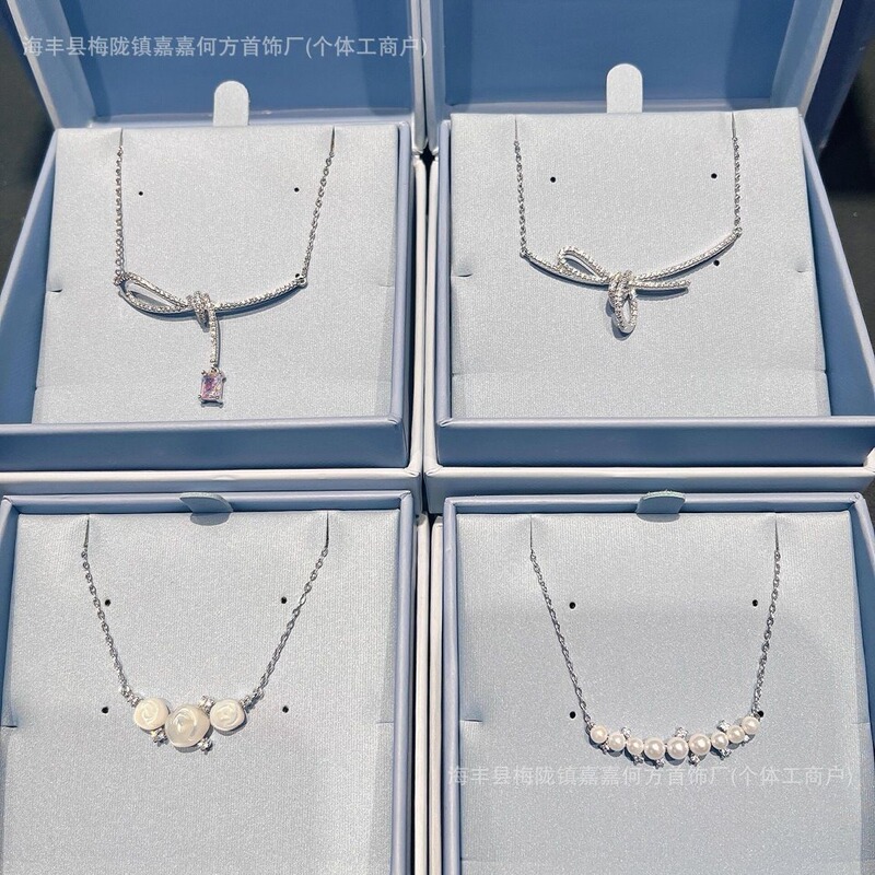 Hefang He Fang Bai Star's Same Style White Moonlight Necklace Accessible Luxury Simple and Generous Necklace for Best Friends Factory Direct Sale Hefang He Fang Bai Star's Same Style White Moonlight Necklace Accessible Luxury Simple and Generous Necklace for Best Friends Factory Direct Sale