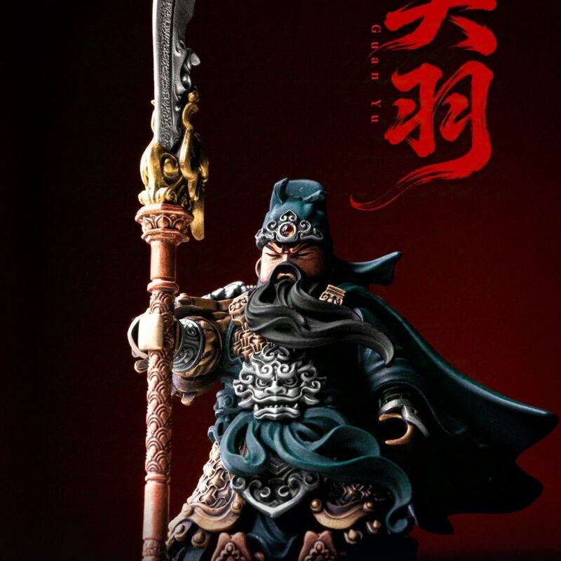 Guanyu Warrior Metal Magnetic Assembly Decorative Ornament with Interchangeable Weapons and Han Elements