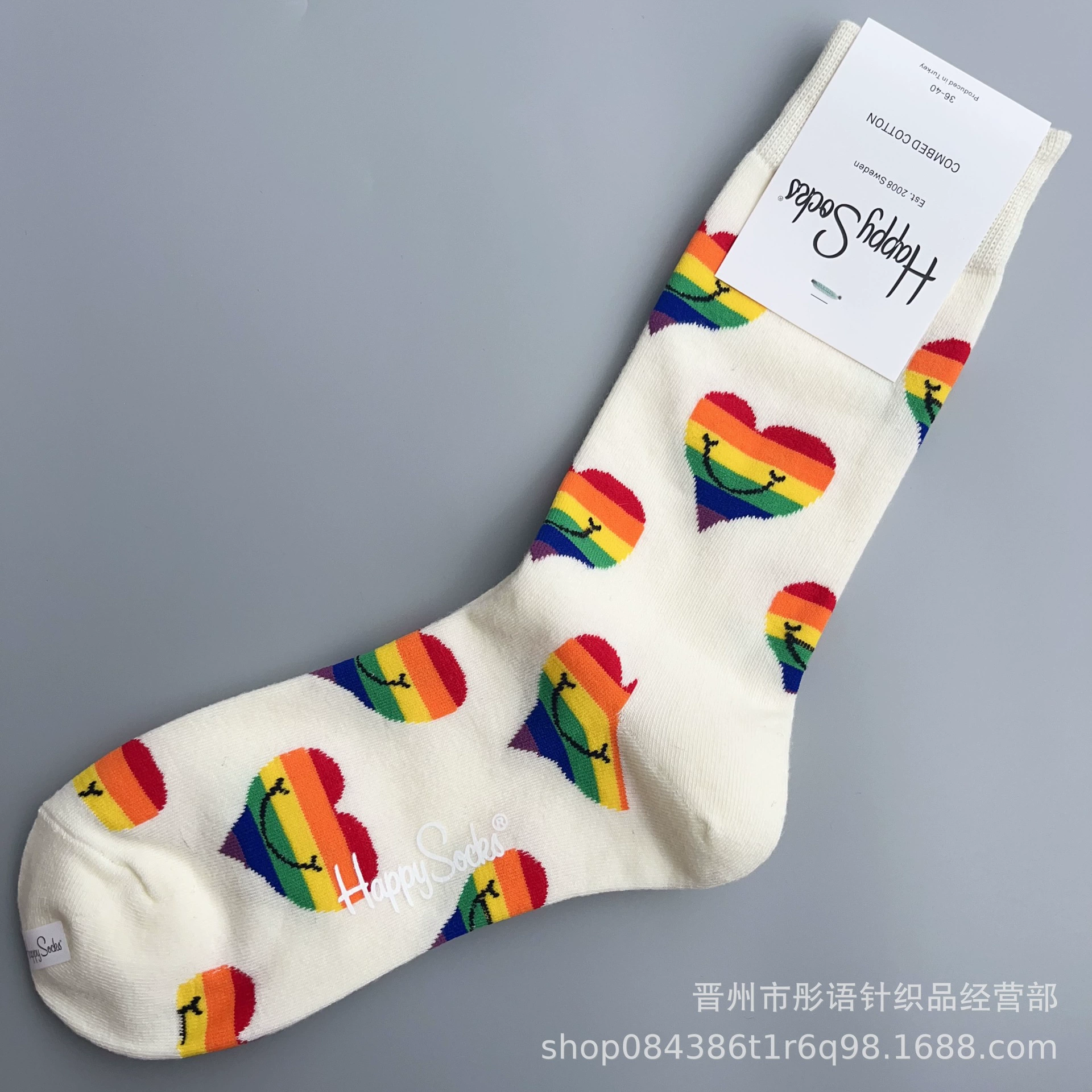 Чулки Happysocks женские скандинавские модные хлопковые гольфы средней высоты женские классические универсальные четыре сезона с животными