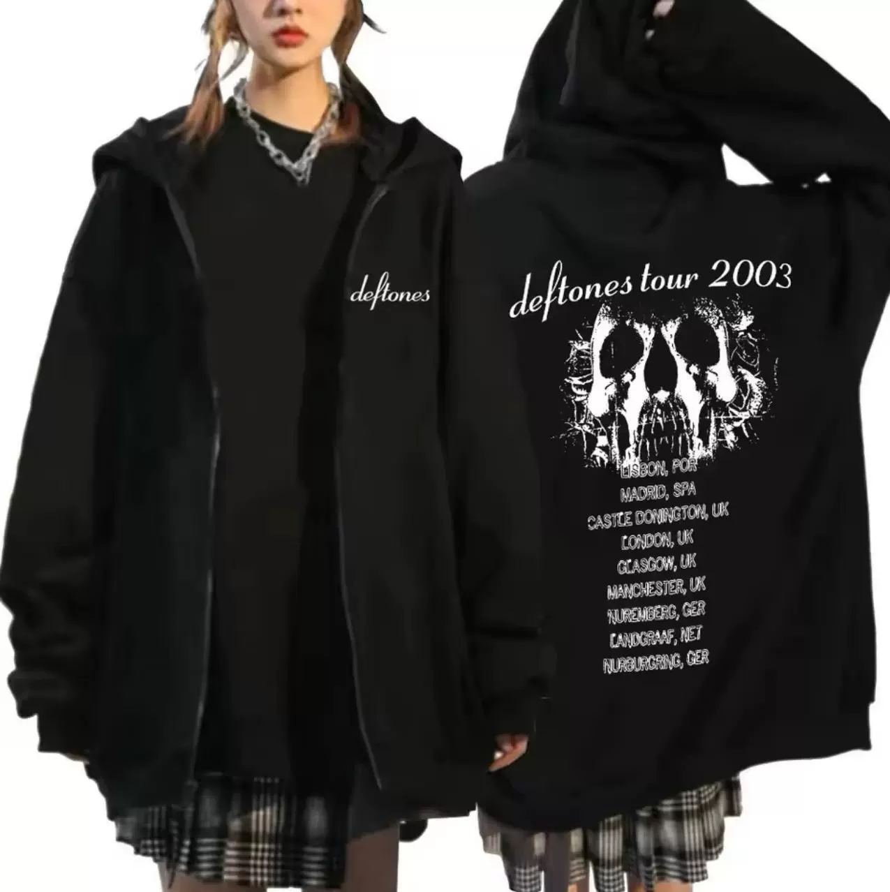 Толстовка (DEFTONES) на молнии, унисекс, цвета разные, размеры S–XXXL