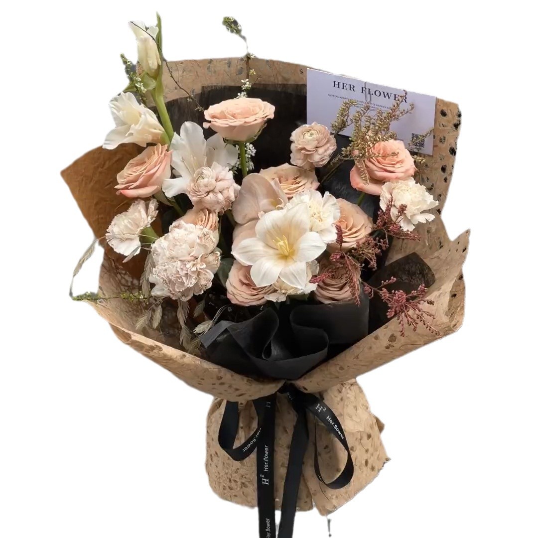 Papel de embalaje de flores Meilad de alta calidad, papel de ensueño hueco, textura retro espesa, papel original, papel de embalaje de flores