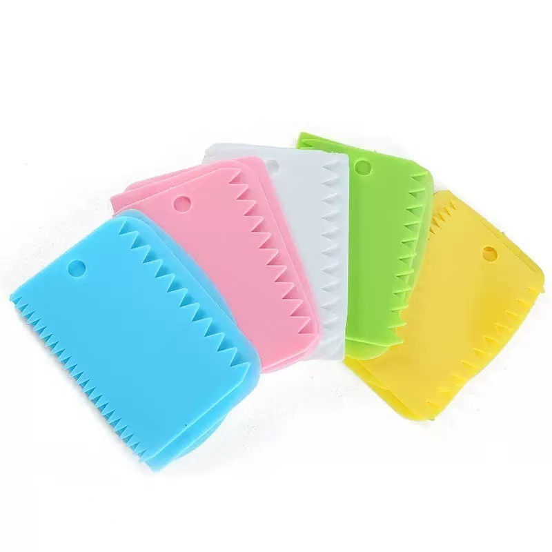 Espátula para fideos de arroz, raspador trapezoidal de plástico, herramienta de repostería de PP, cortador de masa, espátula para pasteles, raspador de harina.
