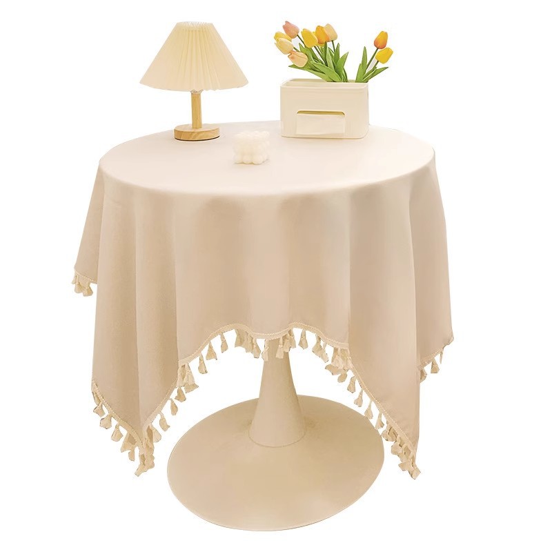 Manto de mesa impermeable, aceite, escaldado, sin lavado, pequeño fresco, mesa de comedor rectangular, tela de mesa, mesa redonda de algodón, lino