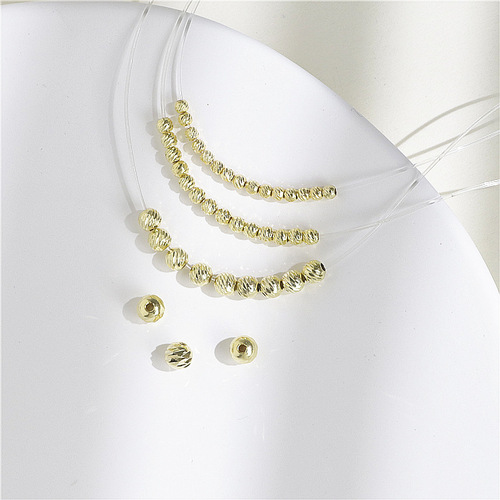 S925 sterling silver flower beads DIY production of pearl bracelet necklace watermelon beads loose beads spacer beads accessories jewelry materials