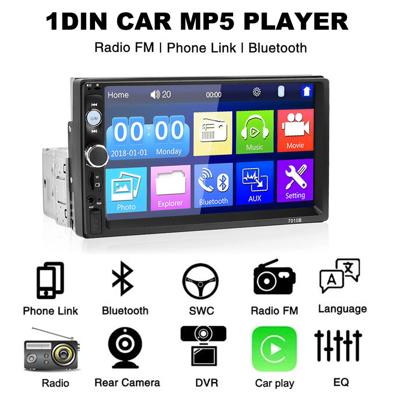 Reproductor MP5 Coche 7" - Bluetooth Carplay