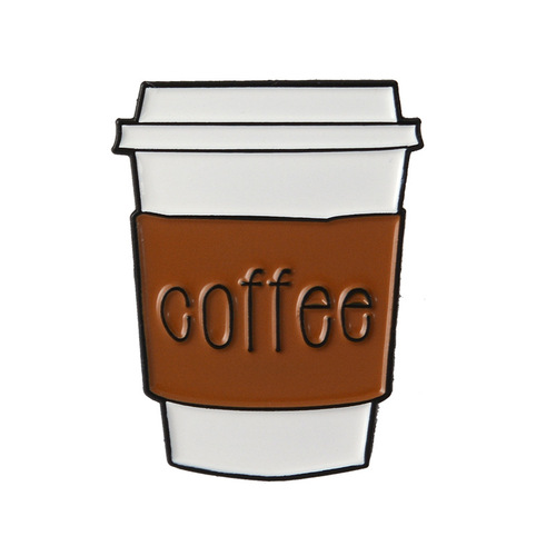 Creative Cartoon Coffee Cup Collection Brooches Men's and Women's Clothing Accessories Jewelry Pins Alloy Enamel Badges