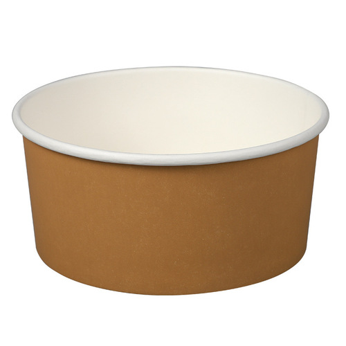 Paper bowl wholesale in bulk cowhide-style paper lunch box takeout round light food salad bowl fried rice packing rice box