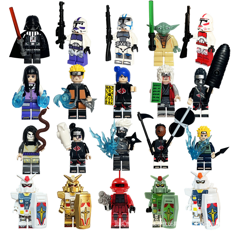 Cross-Border 36-Piece Set of Warrior Ninja Hero Building Block Figures Exclusively for Foreign Trade Manufacturers Wholesale