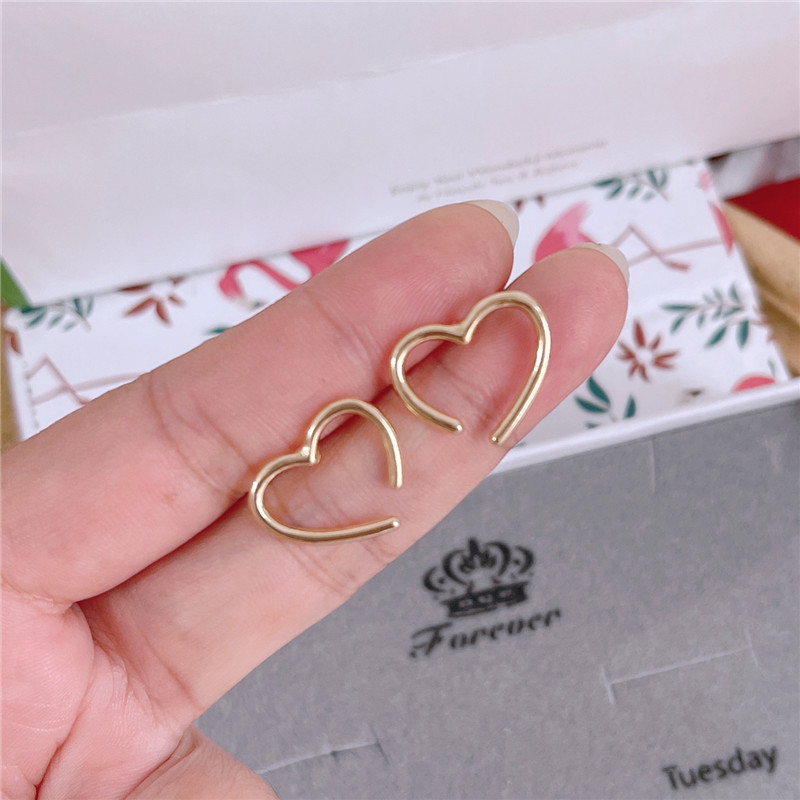 Ear Studs Classification 1 Pair Cute Sweet Heart Shape Plating Alloy Ear Studs