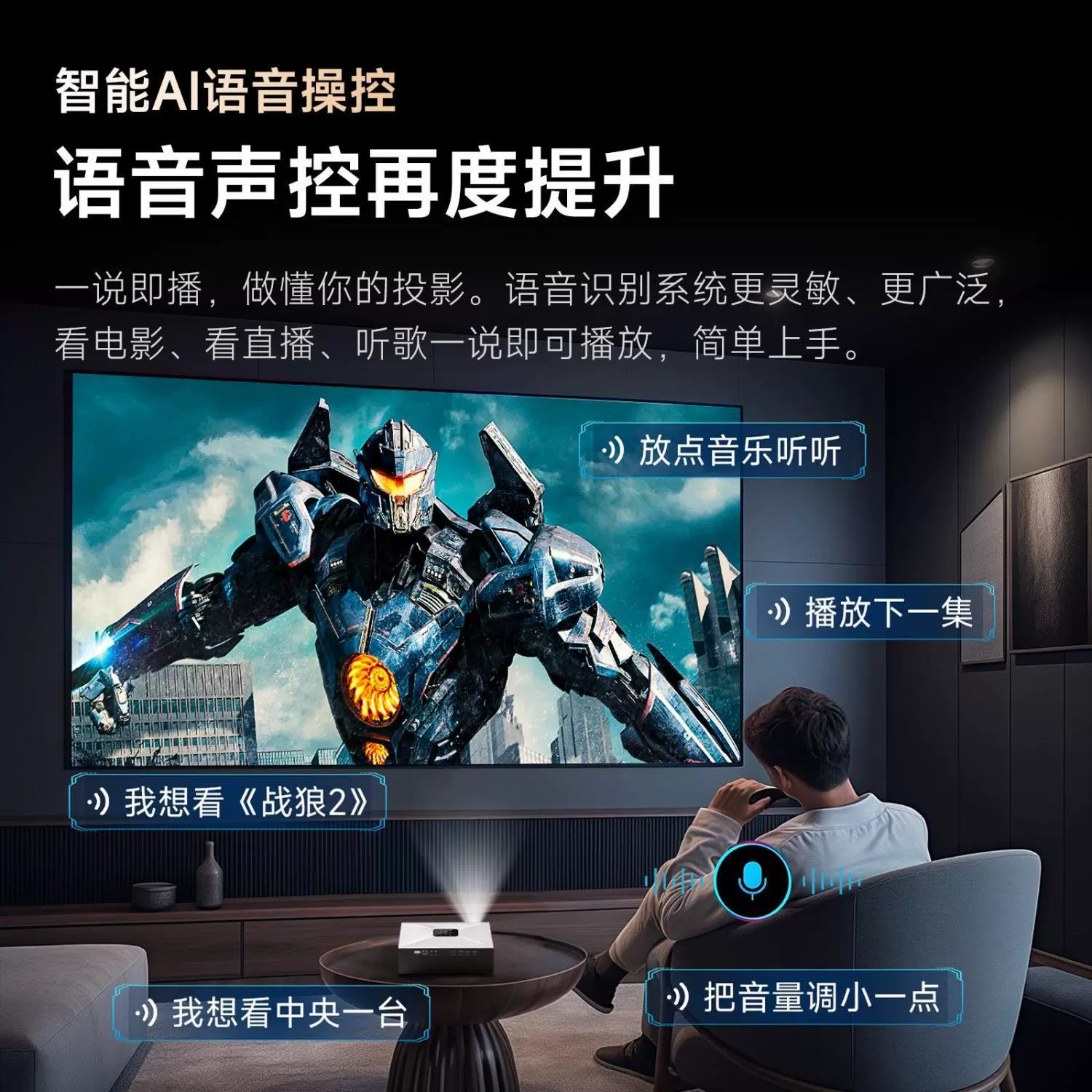 Универсальный лазер ультра-чистый 4K проектор 2025 новый дом дневной прямой проекции офис домашний театр мобильный телефон HD