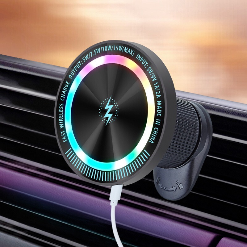 磁気ワイヤレス充電車ワイヤレス充電器 15 ワット高速充電クロスボーダー車ホルダー|undefined