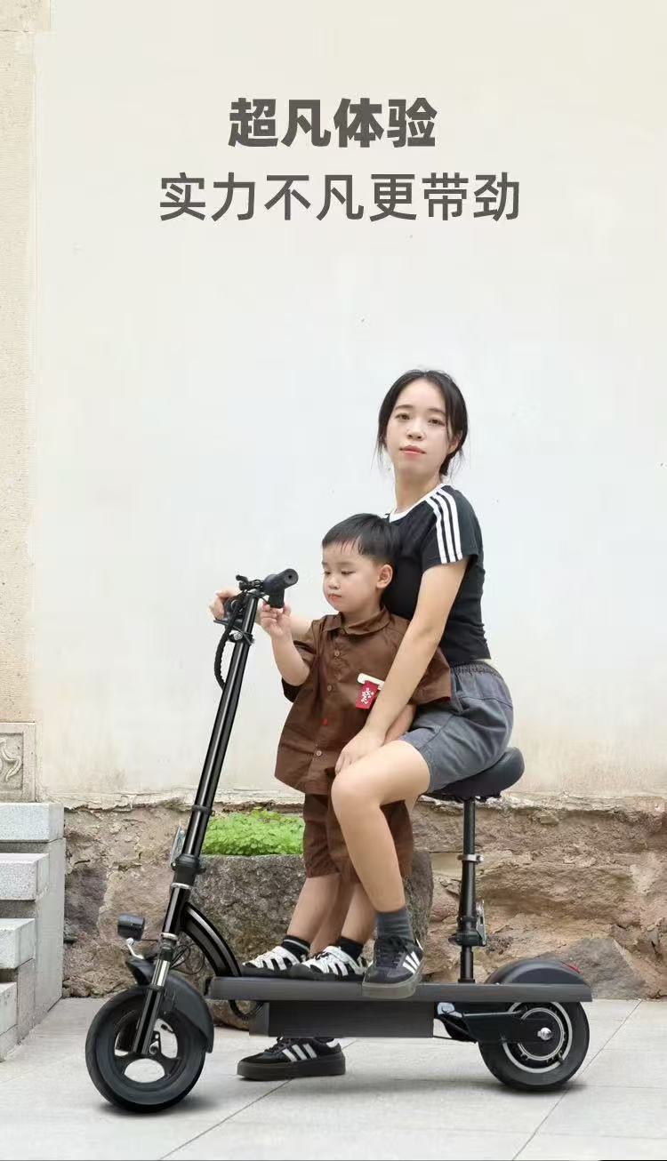 10-inch Folding Electric Scooter Mount Two-wheeled Electric Car Small Car Convenient Battery Car for Adults