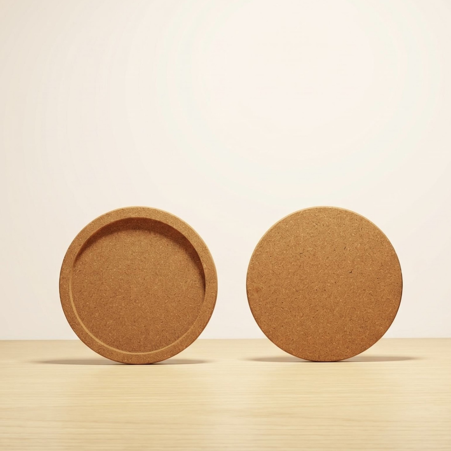 Round Cork Coasters, One-Piece Molded, Thick, Non-Slip, High Temperature Resistant, Cork Placemats, Waterproof Cork Mats, Manufacturer Wholesale