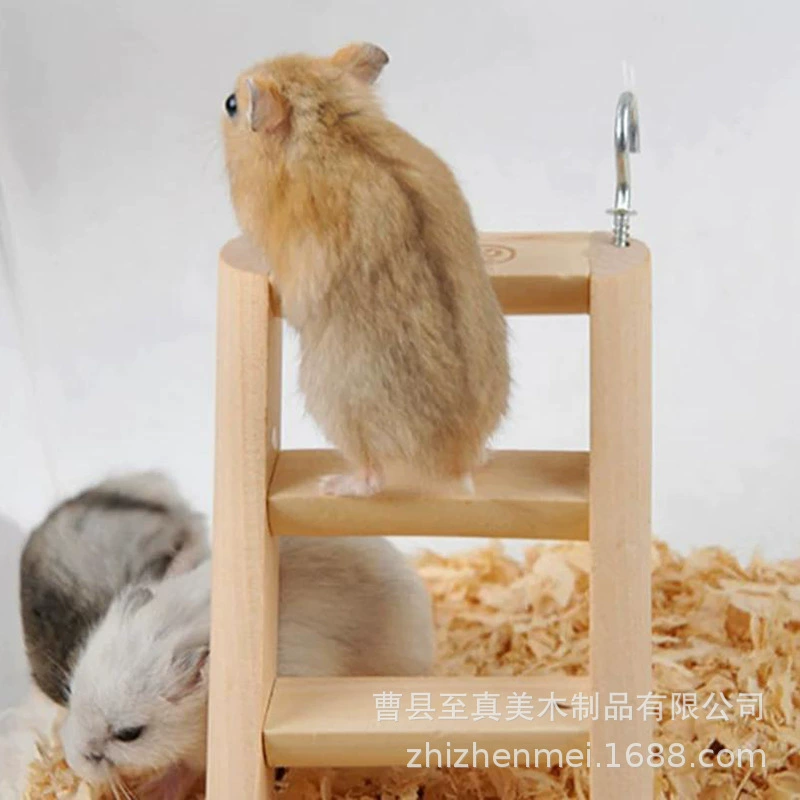 Фабрика прямые поставки деревянные игрушки для домашних животных фитнес-игрушки хомяк деревянная лестница хомяк поставки