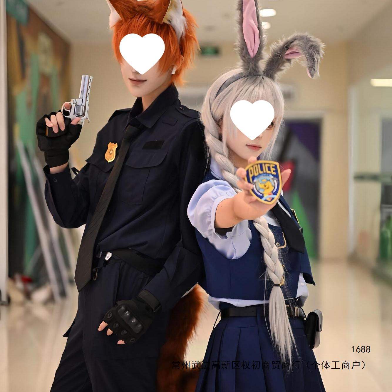 尼克狐狸兔子警官cos服万圣节动漫展装扮套装疯狂动物城游园服饰