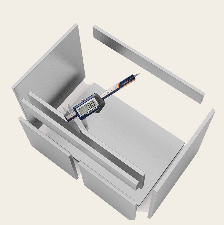 Gabinete de baño de aluminio espacial grueso combinación cerámica integral lavabo